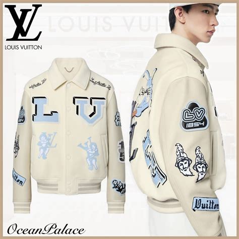 Louis Vuitton Wool Street Style Plain Leather Logo Jackets 1aahhe