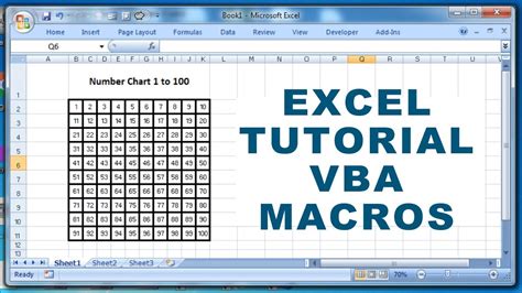 Excel Tutorial VBA Macros How To Create A Number Chart 1 To 100 Using