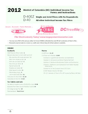 D And D Ez Single And Joint Filers With No Dependents