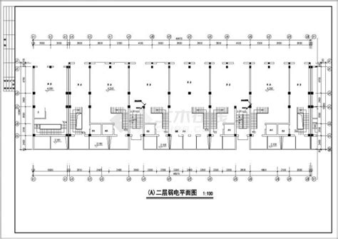 青岛市某七层商住两用楼电气cad布置图居住建筑土木在线