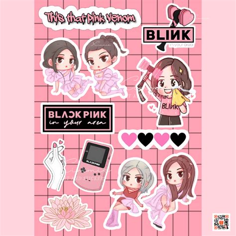 Jual Mini New Stiker Blackpink Chibi Blackpink Bornpink Kartun Lucu