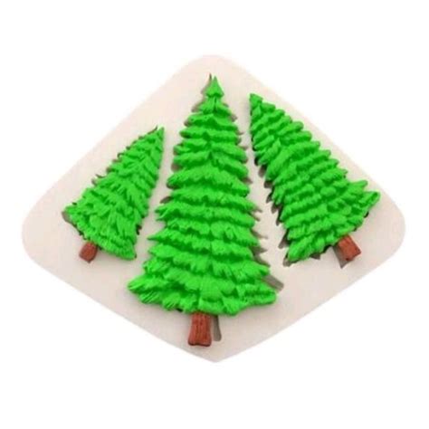 Molde Forma De Silicone Rvore Pinheiro De Natal Para Decorar C D