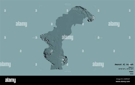 Area Of Amanat Al Asimah Governorate Of Yemen Isolated On A Solid