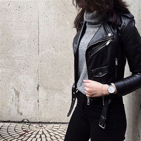 Nice 41 Trending Black Leather Women Jacket Outfits Ideas Suitable For