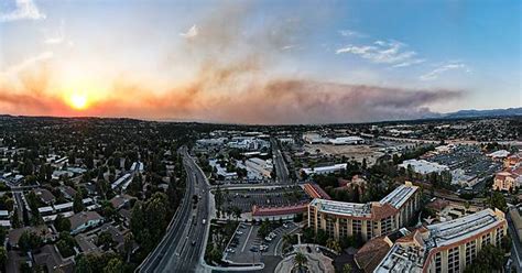 Silverado Fire Sunset Panorama Album On Imgur