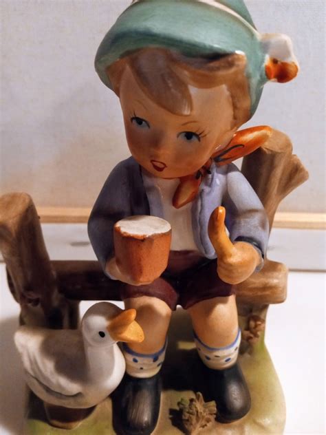 Vintage Erich Stauffer Japan 8394 Life On The Farm Boy W Duck Or