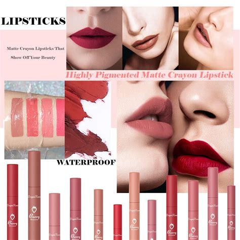 Piece Nude Matte Lipstick Set Long Lasting Waterproof Lip Gloss For Women Makeup Set D