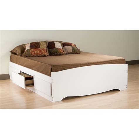 Monterey White Queen Bookcase Platform Storage Bed 676 59 OJCommerce