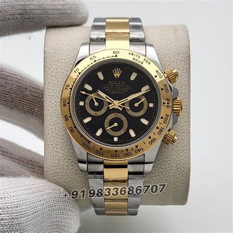 Rolex Cosmograph Daytona Yellow Rolesor Black Dial 40mm High Quality Swiss Automatic Replica