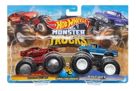 Hot Wheels Monster Truck Bigfoot Vs Snake Bite Gtj51 Mattel Frete grátis