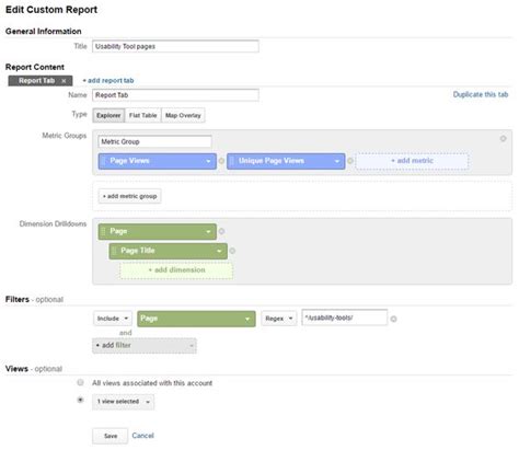 Gui Design What Ui Element Is Used In Google Analytics Custom Reports