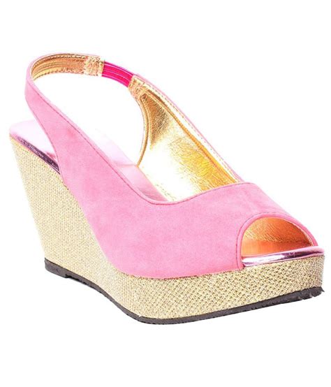 Highstreet Pink Wedges Sandals Price In India Buy Highstreet Pink