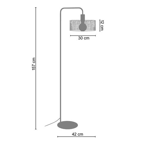 Candeeiro de Pé TOSEL CURL tecido coluna vermelho D50 x H165 cm