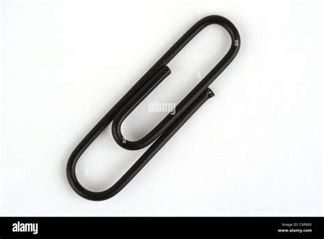 Black paper clip Stock Photo - Alamy