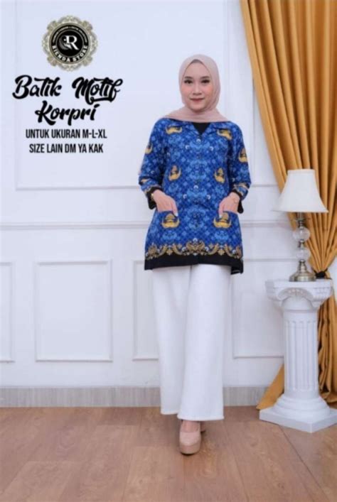 Jual Batik Korpri Wanita Motif Terbaru Baju Batik Seragam Kopri