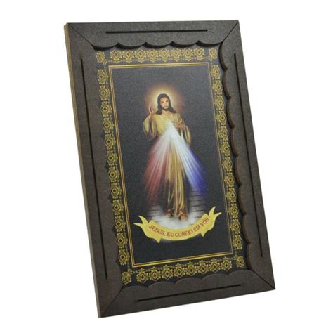 Quadro Quadrinho De Mesa Jesus Misericordioso Jesus Eu Confio Em V S