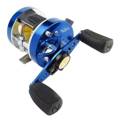 Carretel Carretilha Marine Sports Caster 400 Direito Color Azul