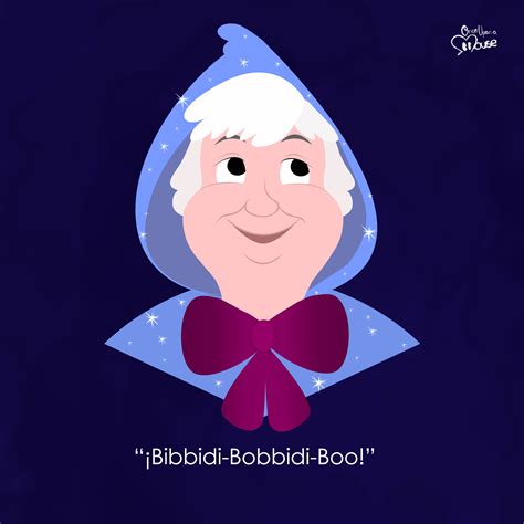 Hada Madrina Ilustración Disney Fairy Godmother Disney Bibbidi