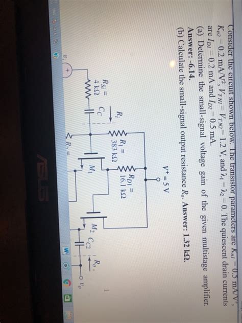 Consider The Circuit Shown Below The Transistor