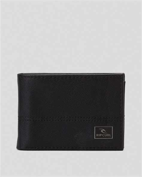 Shop Rip Curl Corpawatu Icon Pu Slim Wallet In Black Fast Shipping