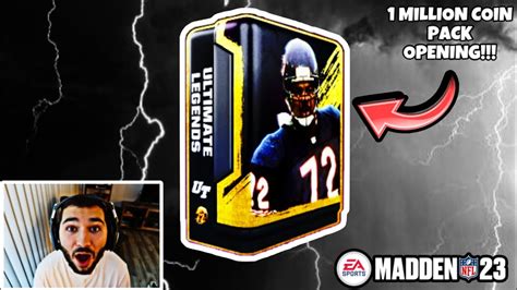 1 MILLION COIN PACK OPENING ULTIMATE LEGEND PACKS MADDEN 23