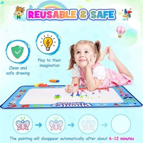 Tapis Dessin Enfant Tapis Doodle Matte100 70cm Coloriage Géant Tapis