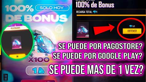 Garena REGALA 100 DIAMANTES COMO FUNCIONA EL 100 DE BONUS EN FREE FIRE