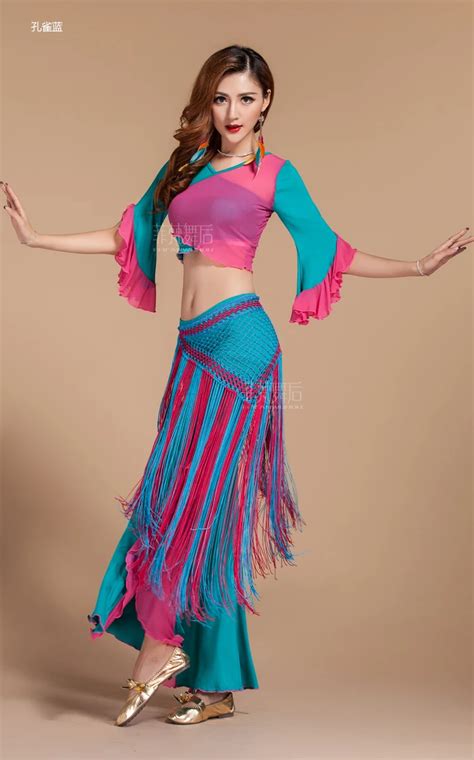 2015 New Summer Style Women Belly Dance Set Lyrical Belly Dance