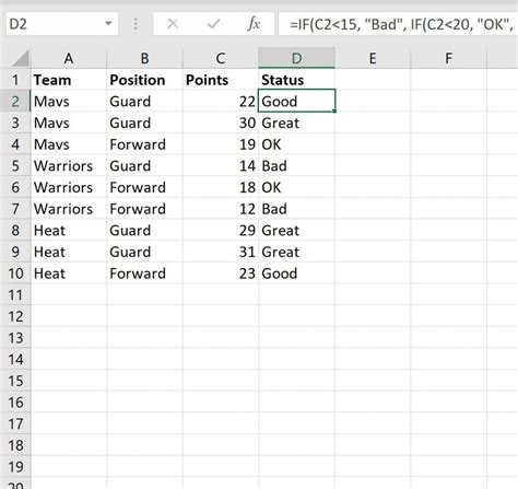 Excel How To Use An If Function With 3 Conditions