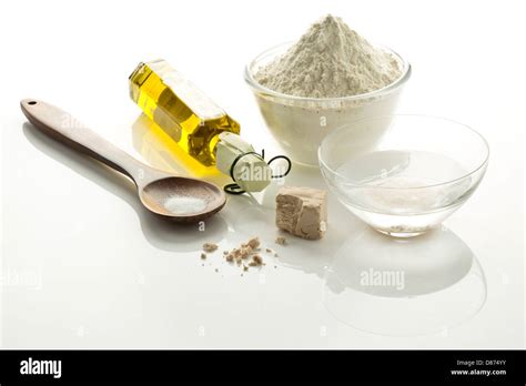 Ingredients for pizza on white background, close up Stock Photo - Alamy