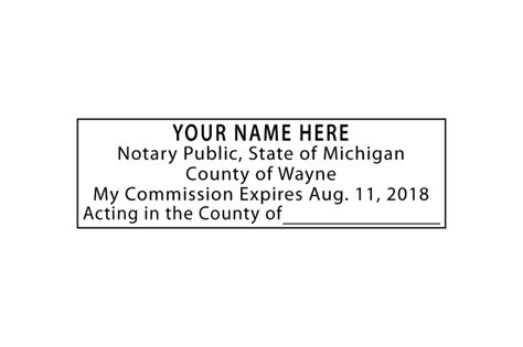 Michigan Notary Stamp Notary Net