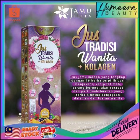 Jamu Jelita Jus Tradisi Wanita Collagen Ml Shopee Malaysia