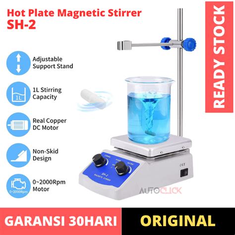 Jual Hot Plate Magnetic Stirrer Magnet Stirer Pemutar Lab Hotplate SH2