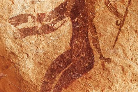 Rock Paintings Of Tassili N Ajjer Containing Old Art And Cave High Quality Arts