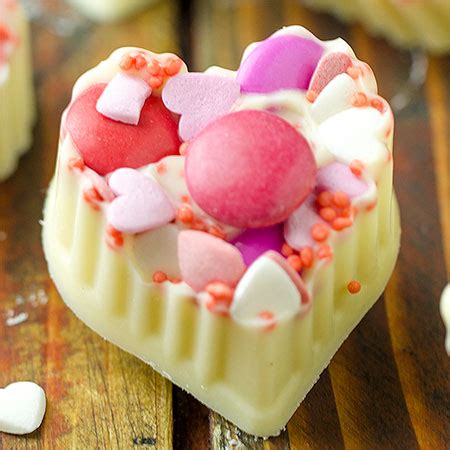 Valentines White Chocolate Hearts - Recipe from Yummiest Food Cookbook