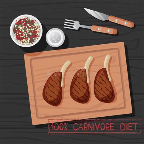 Vector Illustration Of Meal Of Carnivore Diet Stock Vector Illustration Of Cuisine Design