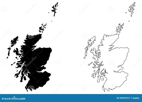 Scotland Map Outline Vector Stock Illustrations 1 854 Scotland