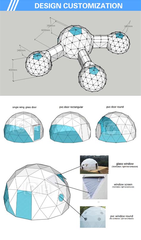 Transparent Garden Igloo 24 Foot Geodesic Luxury Camping Yurt Round
