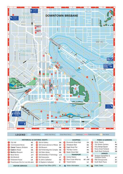 Downtown Brisbane Map - Brisbane Australia • mappery