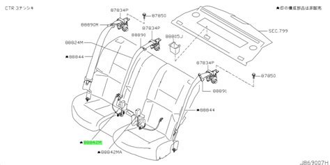 Buy Genuine Nissan Eg Eg Belt Assembly Rear Seat
