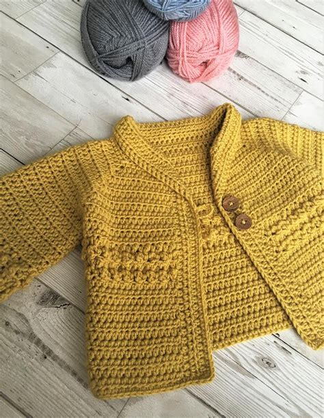 Crochet Pattern Baby Cardigan Newborn To 24 Months Etsy Artofit