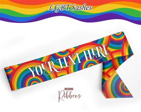 Customized LGBT Sash Rainbow Sashes Pride Sash Gay Sash LGBT Sash Custom LGBTQ Sash Bridesmaid