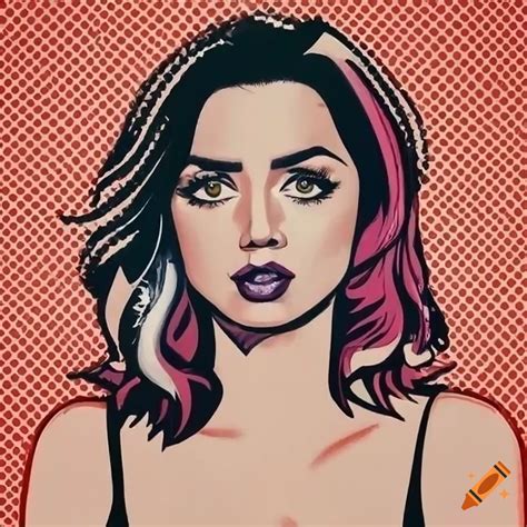 Pop Art Style Portrait Of Ana De Armas On Craiyon