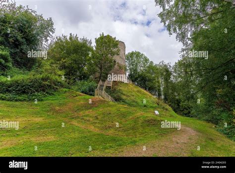 The historic castle at Bronllys, mid Wales Stock Photo - Alamy