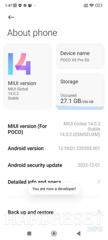 How To Get To And Enable Developer Options On XIAOMI Poco X5 Pro