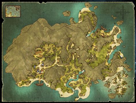 A Map Of Tacarigua Tacarigua Quests Risen 2 Dark Waters Game