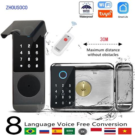 Tuya App Smart Lock Outdoor Wasserdicht Wifi Doppelseitige Finger