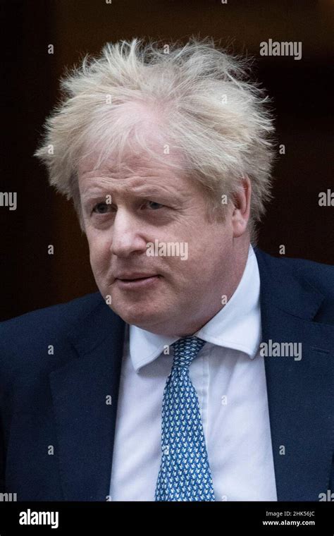 02022022 London Uk Prime Minister Boris Johnson Leaves Number 10