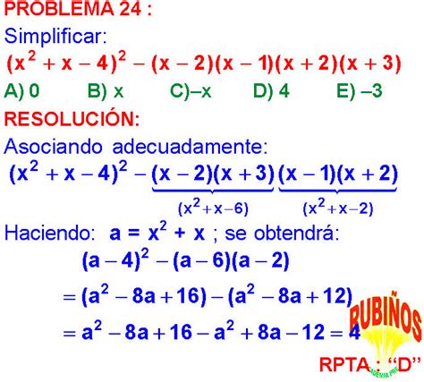 BINOMIO DIFERENCIA AL CUADRADO EJERCICIOS RESUELTOS DE PRODUCTOS NOTABLES