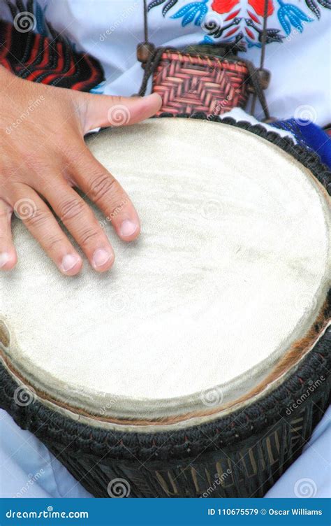 Conga Drummer Performing Stock Image Image Of People 110675579